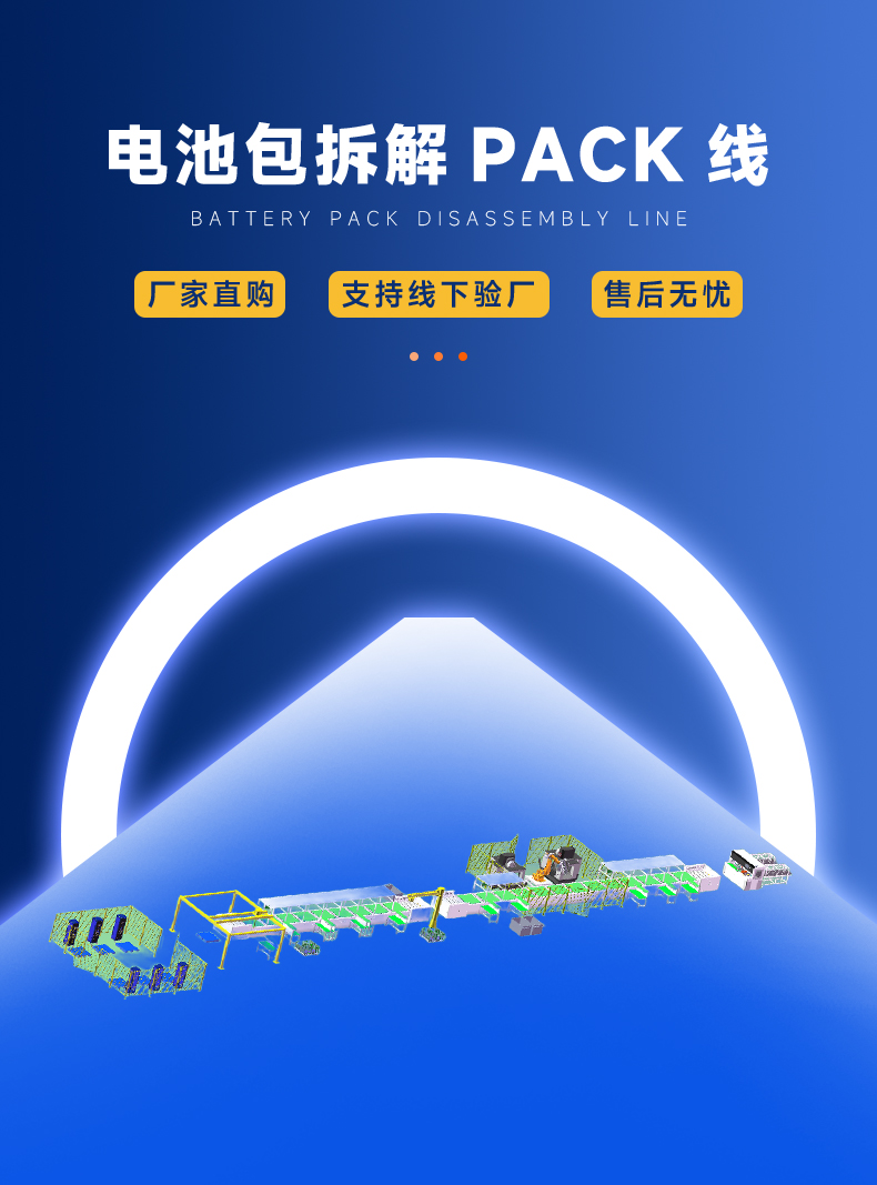 电池包拆解pack生产线储能电池方壳铝壳梯次利用PACK线体(图1)